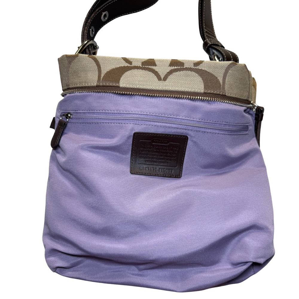 Coach 24CM Signature‎ Duffle Khaki Mahogany Leather Shoulder Bag F15067 NWT READ - Picture 9 of 16